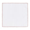 Cotton Blend Pocket Square in White and Caramel