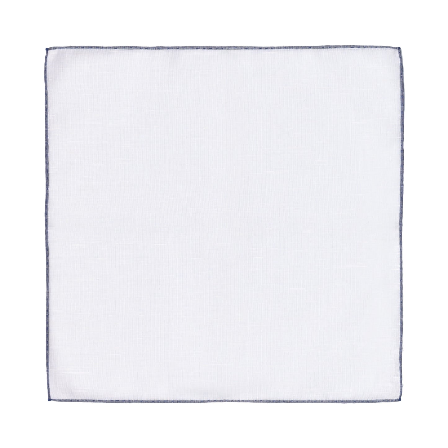Cotton Blend Pocket Square in White