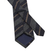 Regimental Wool-Blend Tie in Grey and Blue