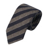 Regimental Wool Tie in Dark Blue and Brown