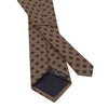 Printed Wool Tipped Tie in Brown