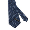 Regimental Wool Self-Tipped Tie in Dark Blue