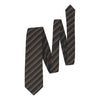 Regimental Woven Silk Tie in Black Pattern