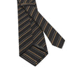 Regimental Woven Silk Tie in Black Pattern