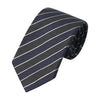 Regimental Woven Silk Tie in Blue and Green