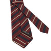 Regimental Silk Self-Tipped Tie in Red and Dark Blue