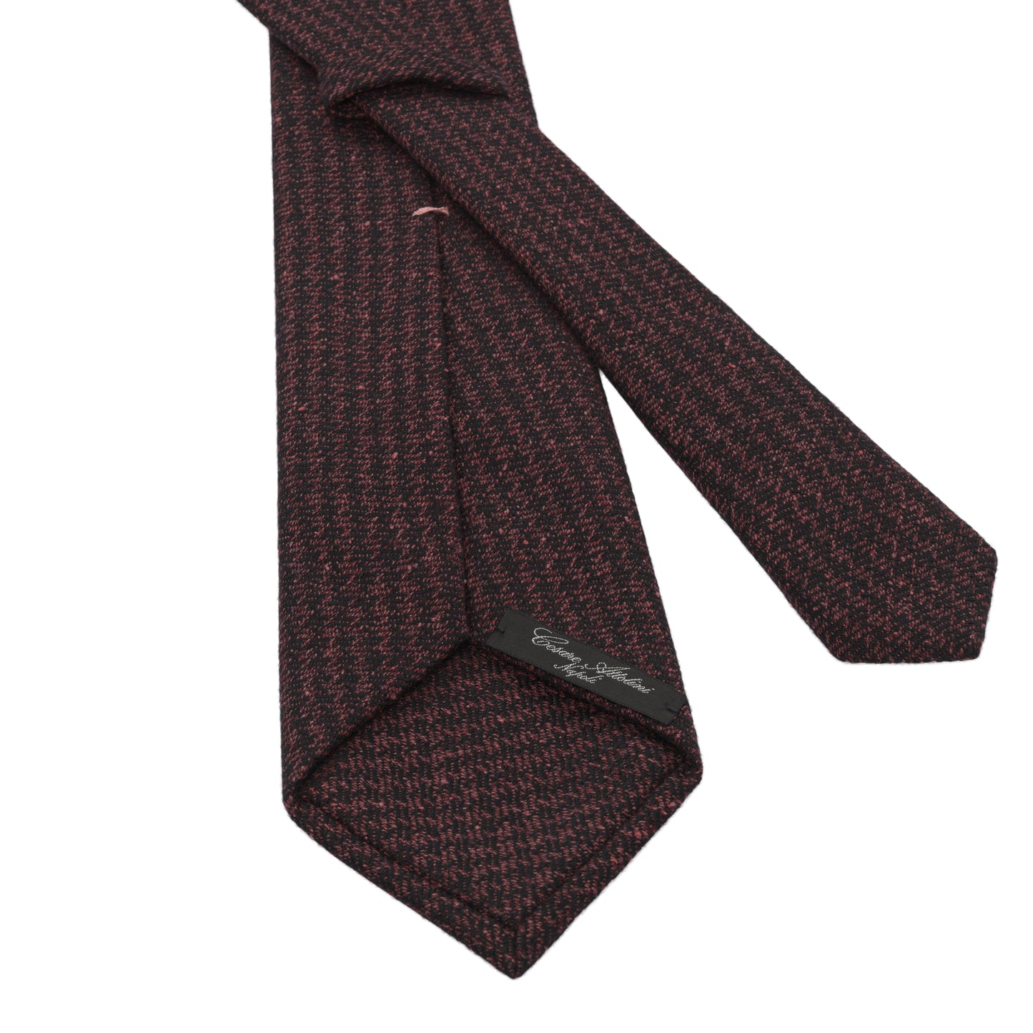 Woven Wool Tie in Red Pattern