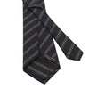 Regimental Woven Wool Tie in Dark Blue