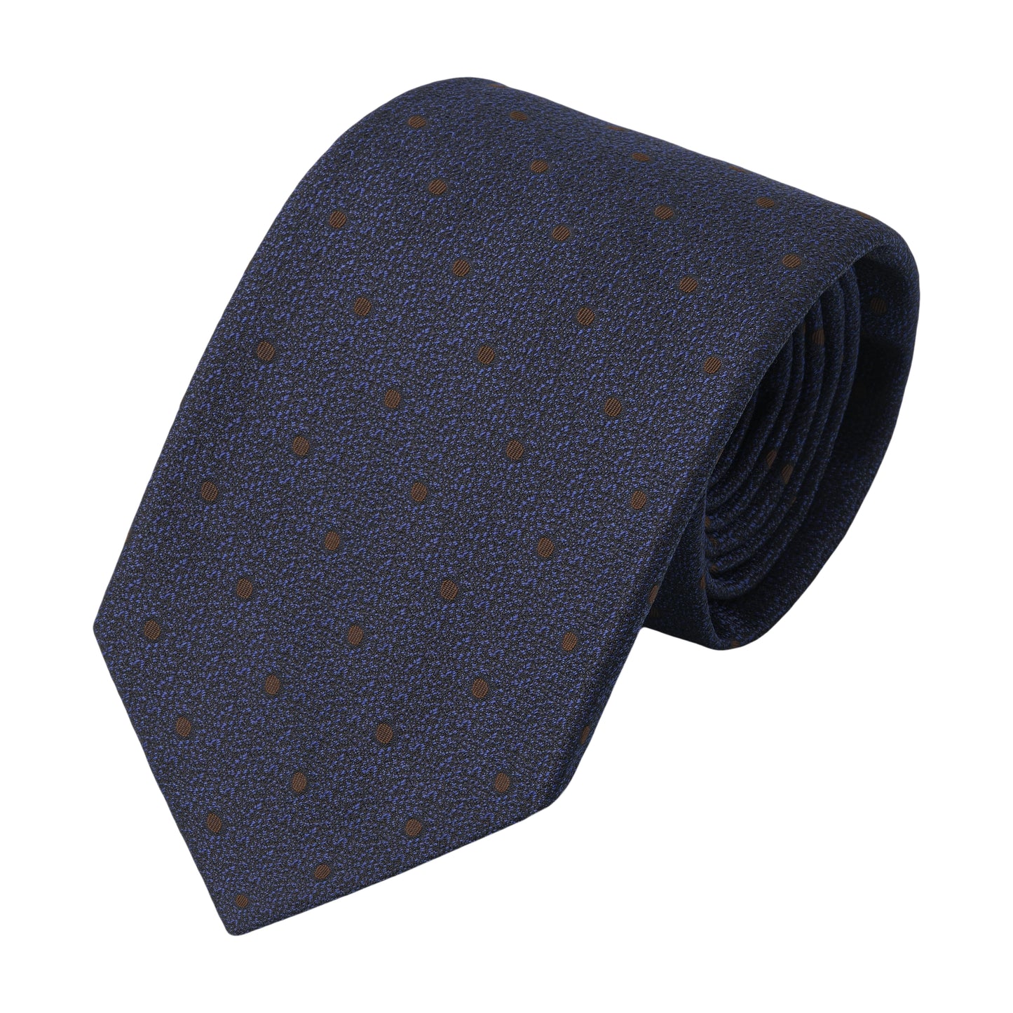 Polka Dot Jacquard Silk Tie in Royal Blue