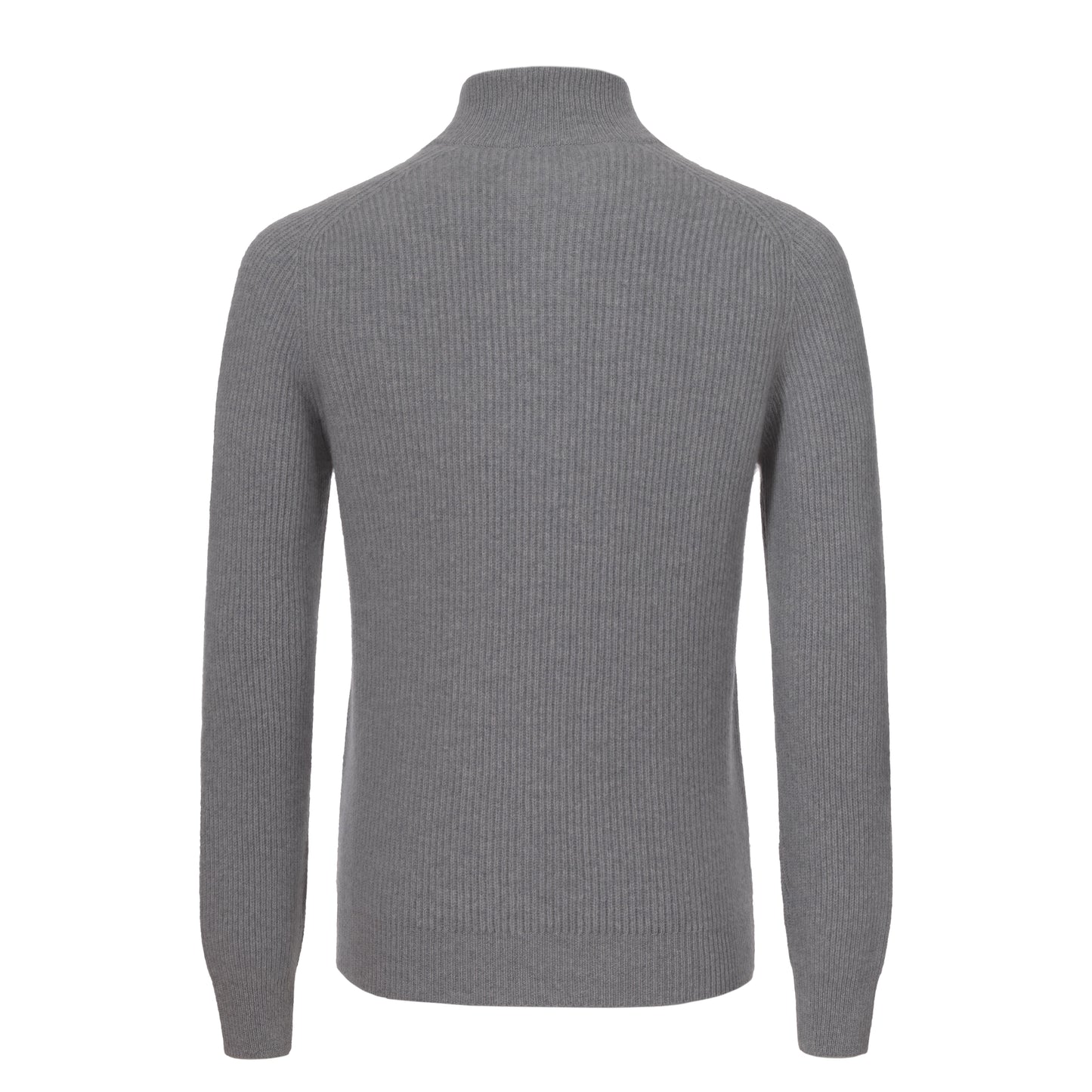 Cashmere Zip-Up Sweater in Grey