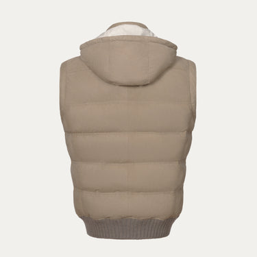 Zig-Zag Dotted Leather Vest in Beige