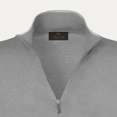 Zip-Up Sweater in Grey