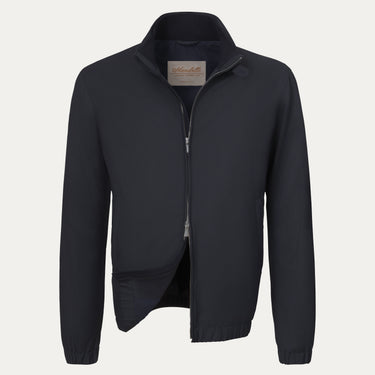 Wool-Blend Blouson in Dark Blue