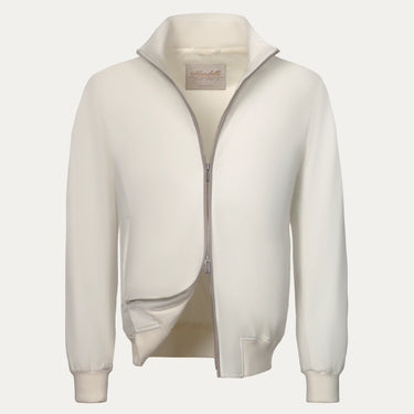 Campera acolchada en color blanco con capucha desmontable