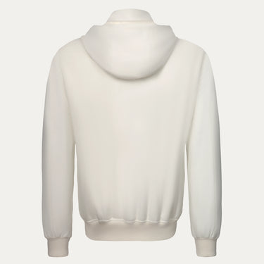 Padded Blouson in White with Detachable Hood