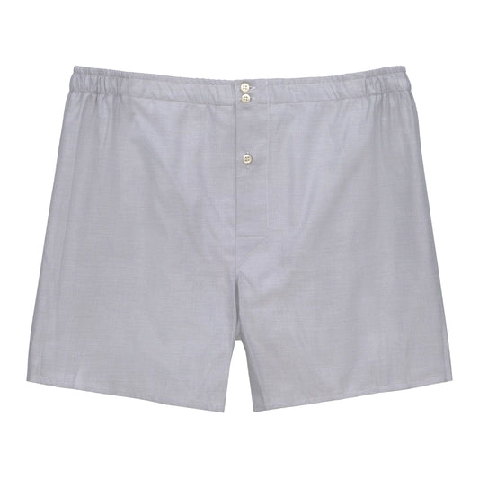 Fine-Checked Boxer Shorts in White and Blue