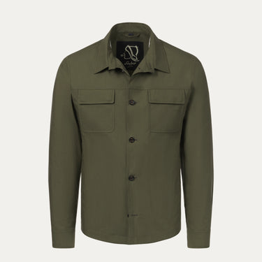 Sobrecamisa de algodón en verde oscuro