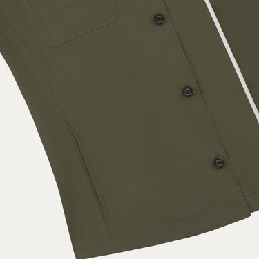 Sobrecamisa de algodón en verde oscuro
