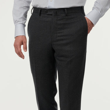 Tailored Virgin Wool Trousers in Graphite Grey. Exclusively Made For Sartale