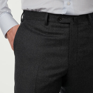 Tailored Virgin Wool Trousers in Graphite Grey. Exclusively Made For Sartale