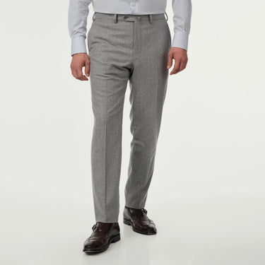 Tailored Virgin Wool Trousers in Light Grey. Exclusively Made For Sartale