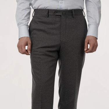 Tailored Virgin Wool and Cashmere-Blend Trousers in Dark Grey. Exclusively Made For Sartale