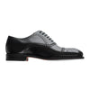 „Bellantonio“ Oxford-Schuhe aus Leder mit sechs Ösen, perforierten Details und Medaillon in Nero Black 