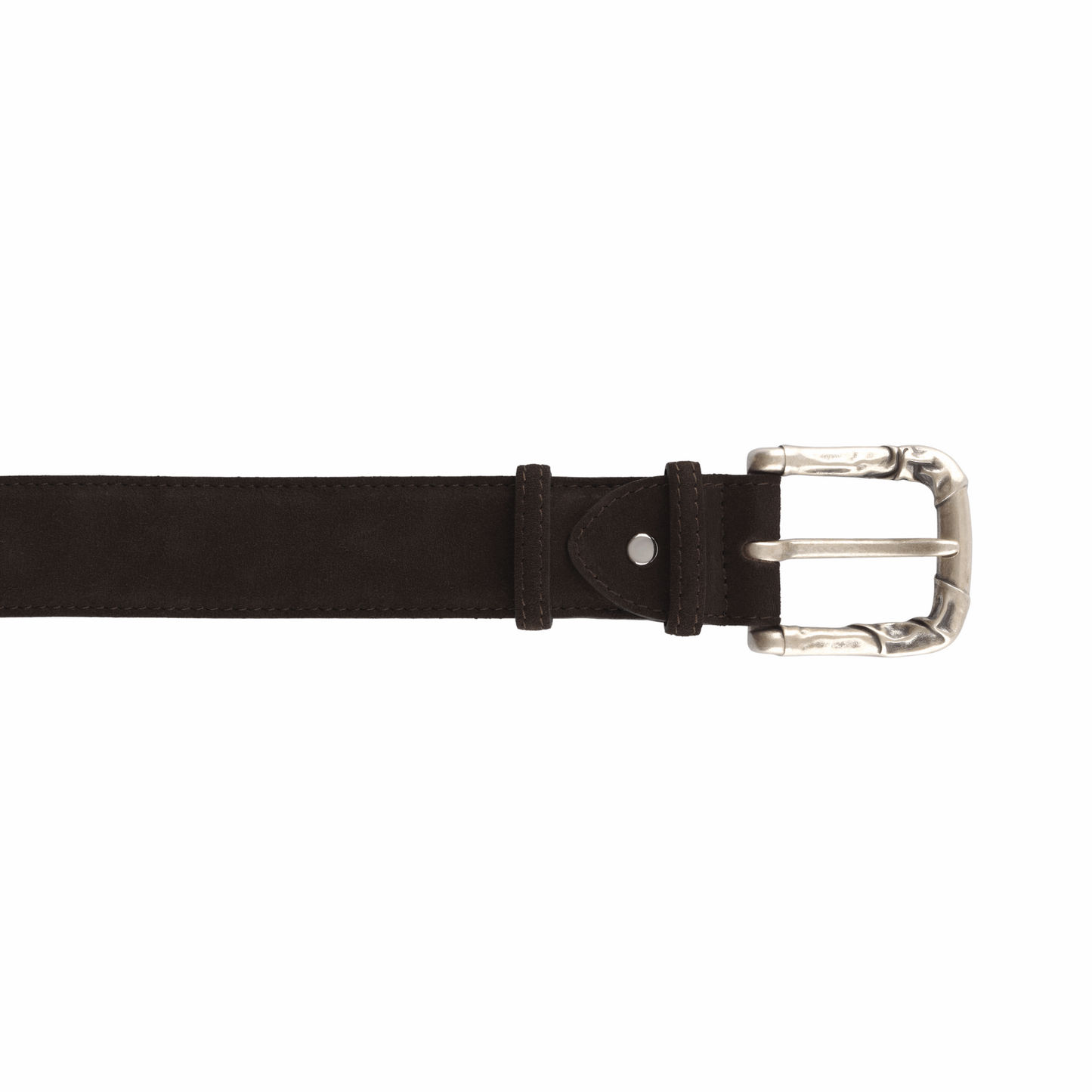 Bontoni Bontoni Suede Leather Belt in Dark Brown - SARTALE