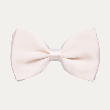 Silk Bow Tie in Off White