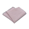 Cotton Pocket Square in Burgundy and White