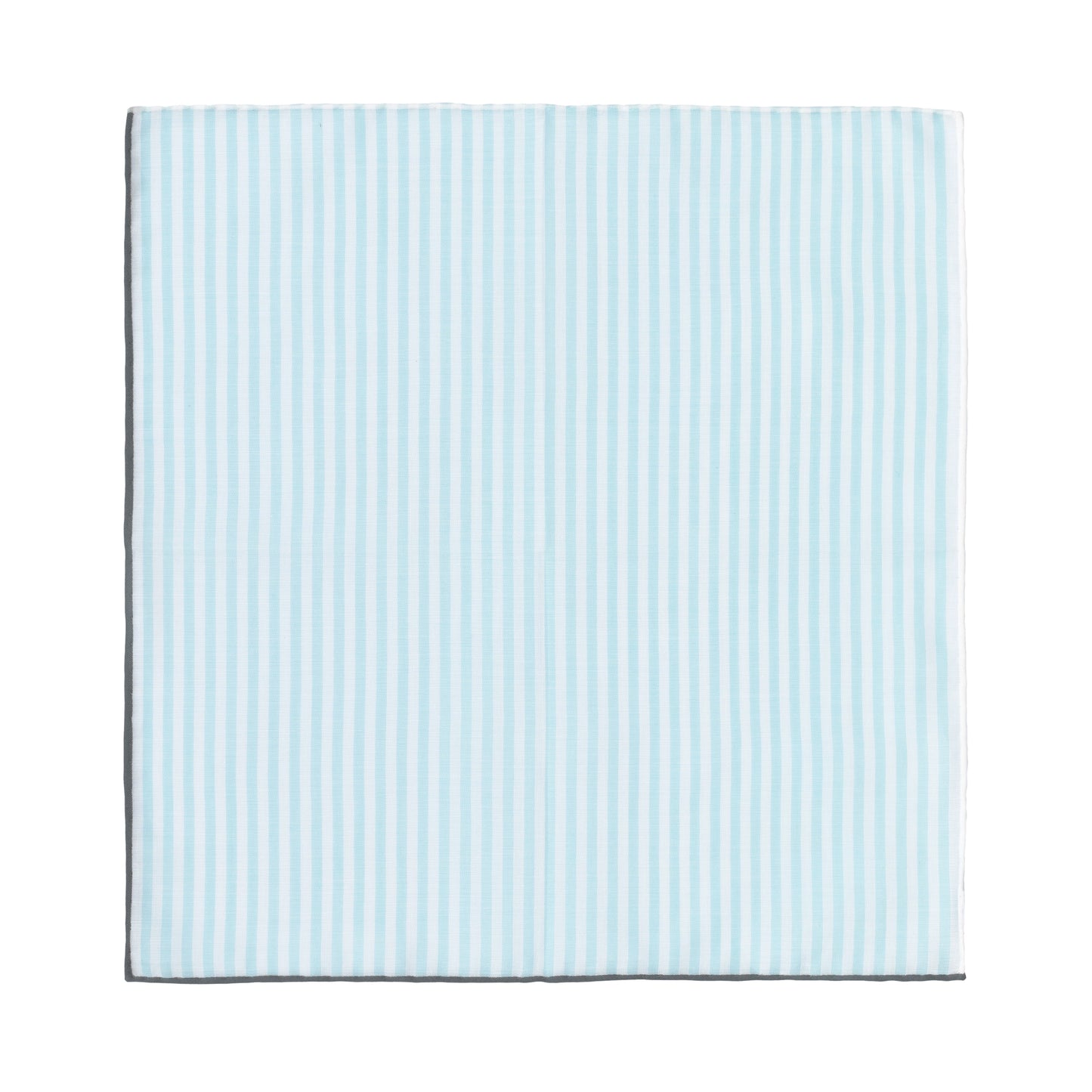 Cotton Pocket Square in Turquoise and White
