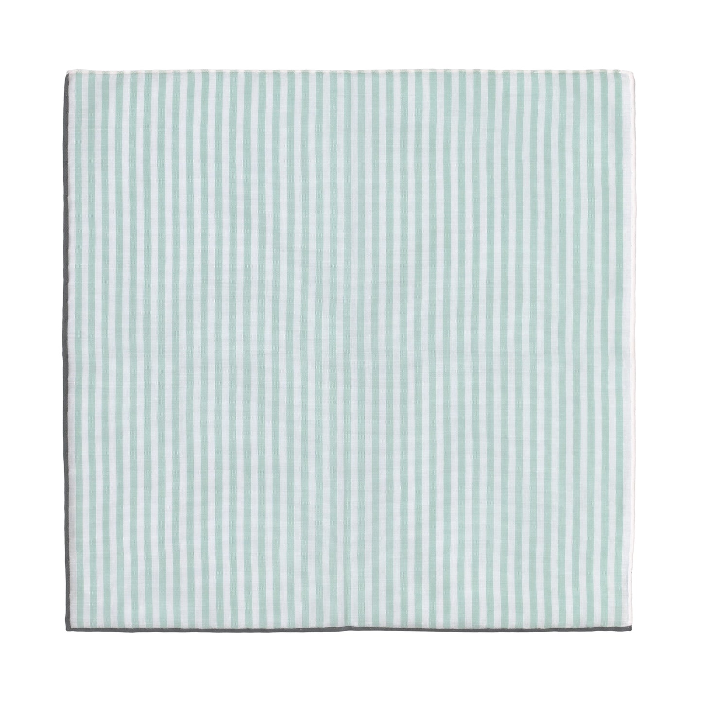 Cotton Pocket Square in Light Green and White