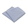 Cotton Pocket Square in Blue and White