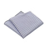 Cotton Pocket Square in Navy Blue and White