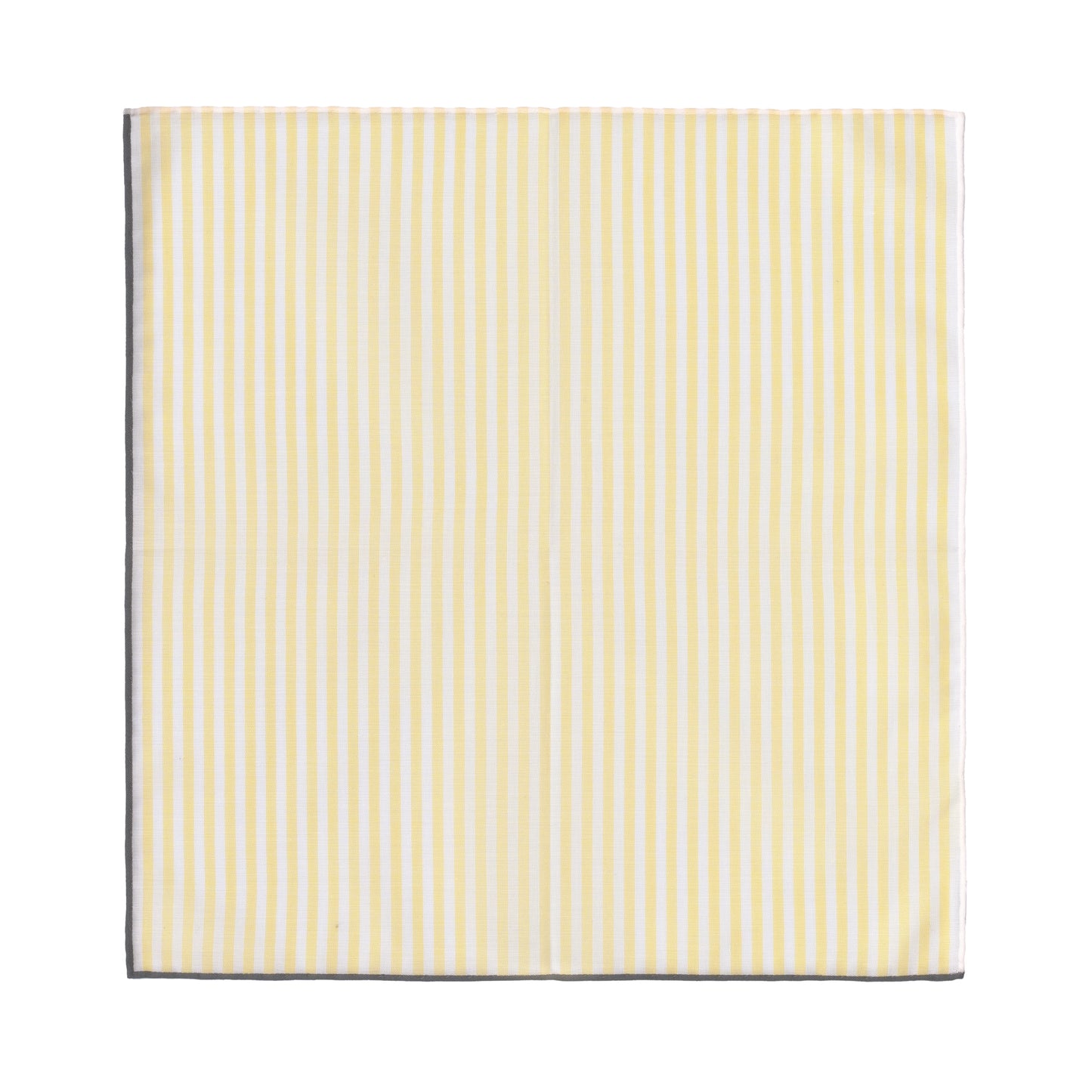 Cotton Pocket Square in Yellow and White