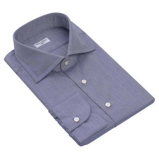 Twill Cotton Shirt in Blue