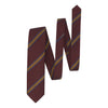 Regimental Jacquard Silk Tie in Wine Red