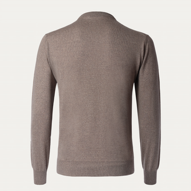 Cruciani Crew-Neck Wool Sweater in Brown - SARTALE