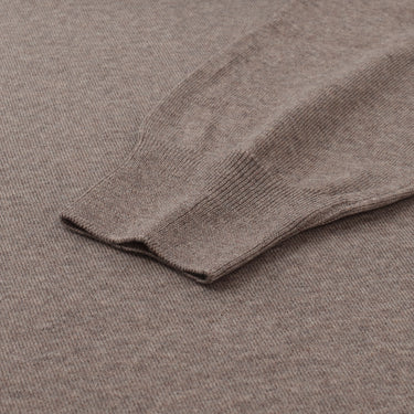 Cruciani Crew-Neck Wool Sweater in Brown - SARTALE