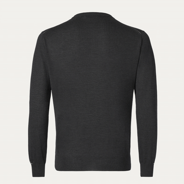 Cruciani Crew-Neck Cashmere and Silk-Blend Sweater in Dark Grey - SARTALE