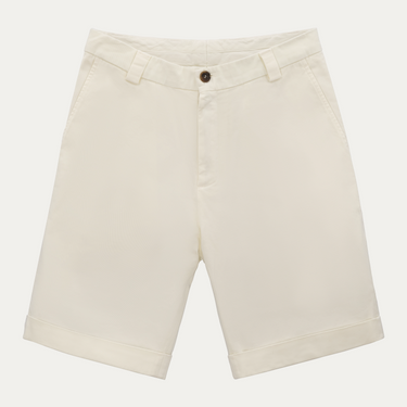 Stretch-Cotton Short Pants in White