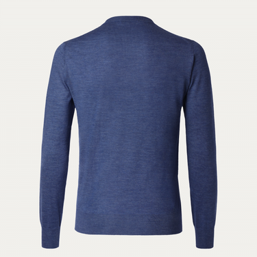 Cruciani Crew-Neck Cashmere and Silk-Blend Sweater in Blue - SARTALE