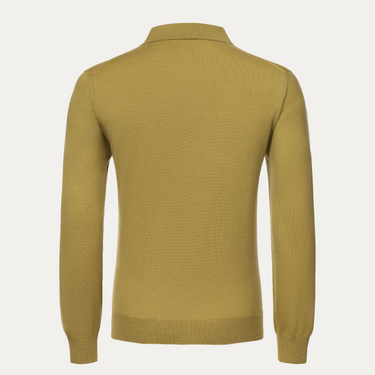 Polo de mezcla de cachemira en amarillo maíz