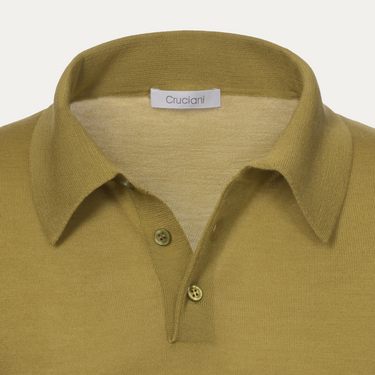 Polo de mezcla de cachemira en amarillo maíz