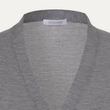 Chaleco sin mangas de cachemira en color gris