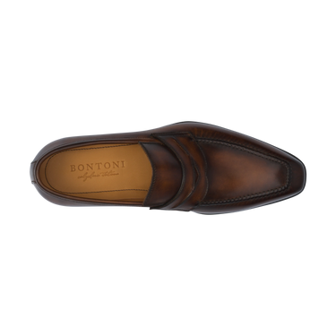 "Capitano" Penny Loafer with Hand-sewn Apron Tassels in Burnt