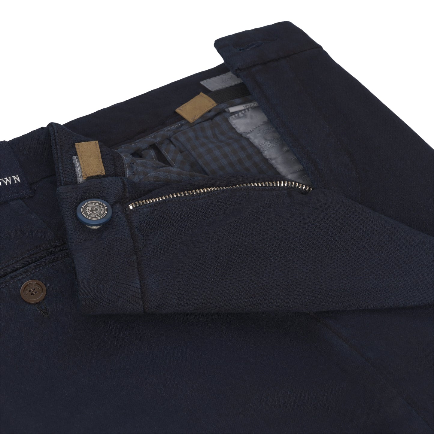 Slim-Fit Cotton-Blend Trousers in Dark Blue Denim
