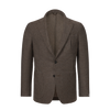 Single-Breasted Wool Jacket in Brown and White. Exclusively Made for Sartale