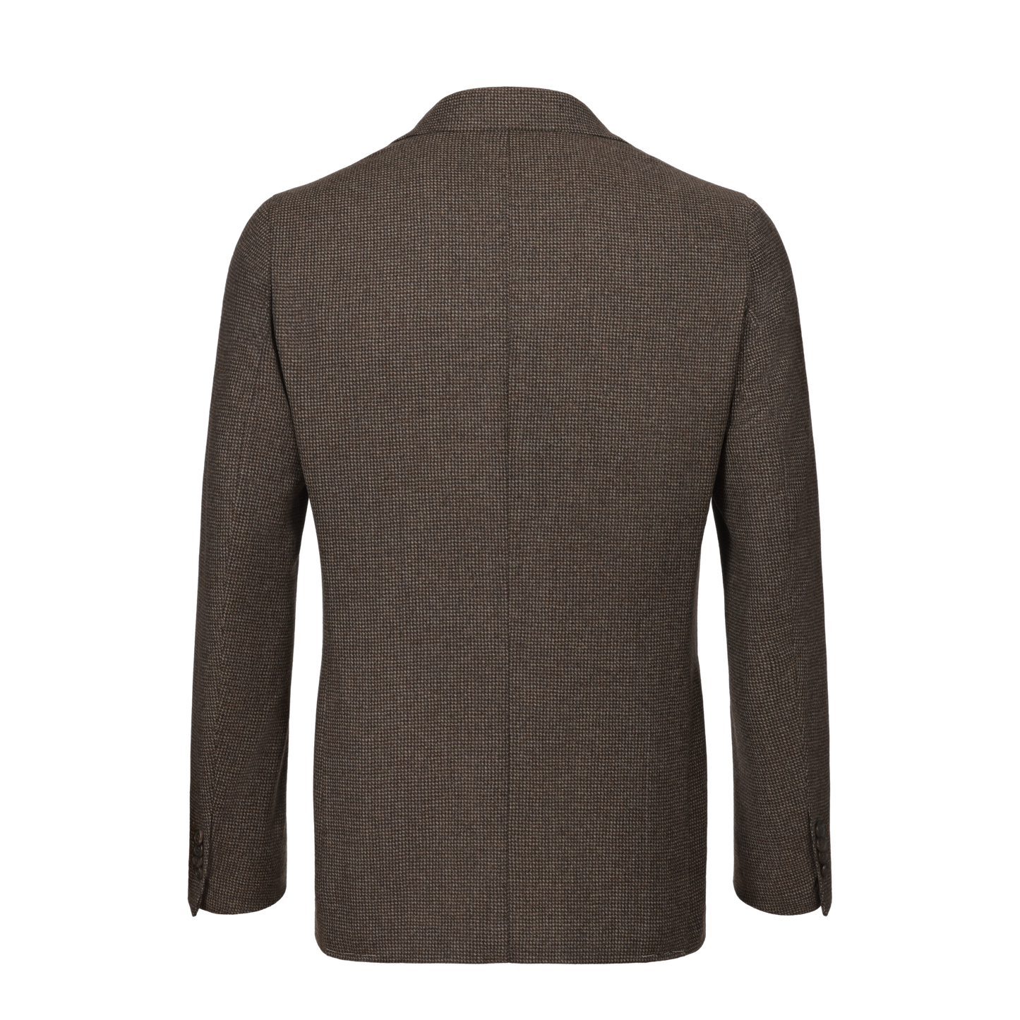 Single-Breasted Wool Jacket in Brown and White. Exclusively Made for Sartale