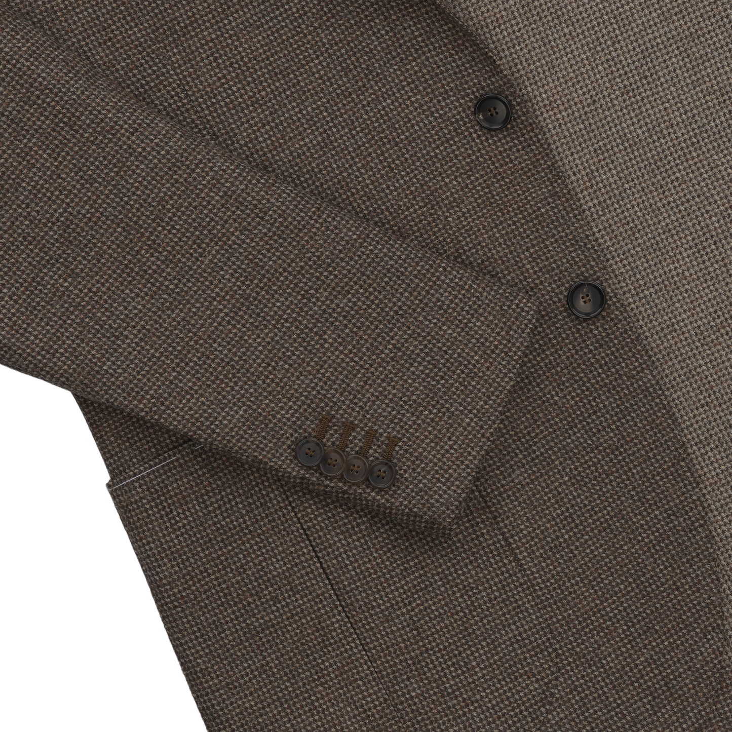 Single-Breasted Wool Jacket in Brown and White. Exclusively Made for Sartale